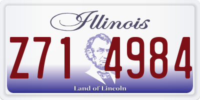 IL license plate Z714984