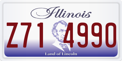 IL license plate Z714990