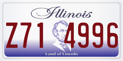 IL license plate Z714996
