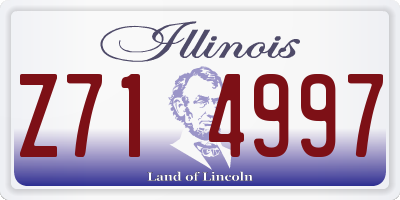 IL license plate Z714997