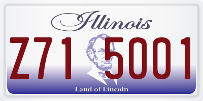IL license plate Z715001