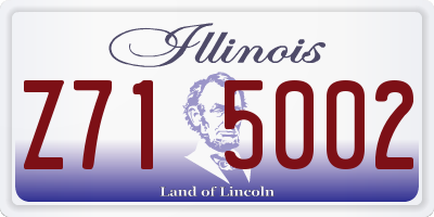 IL license plate Z715002