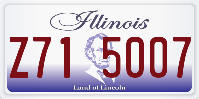 IL license plate Z715007