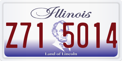 IL license plate Z715014
