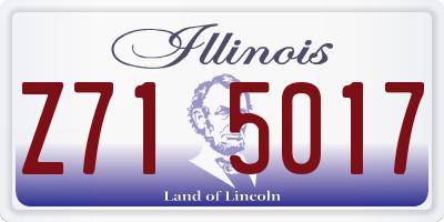 IL license plate Z715017
