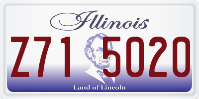 IL license plate Z715020