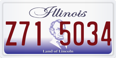 IL license plate Z715034