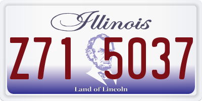 IL license plate Z715037
