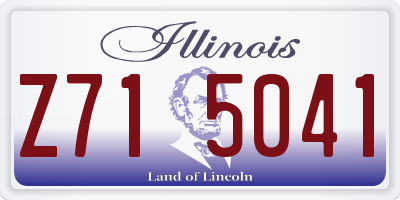 IL license plate Z715041