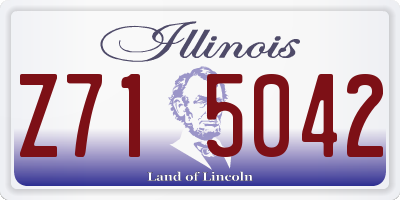 IL license plate Z715042