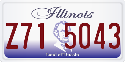 IL license plate Z715043