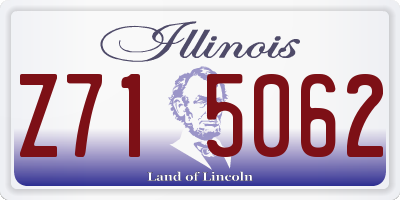 IL license plate Z715062