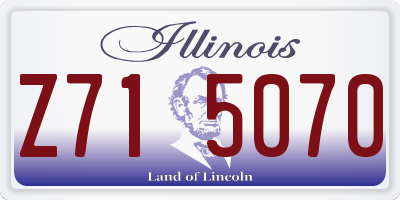 IL license plate Z715070