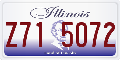 IL license plate Z715072