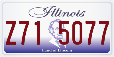 IL license plate Z715077