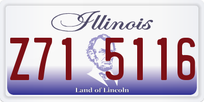 IL license plate Z715116
