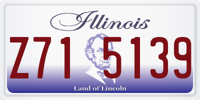 IL license plate Z715139