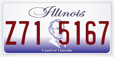 IL license plate Z715167