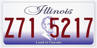 IL license plate Z715217