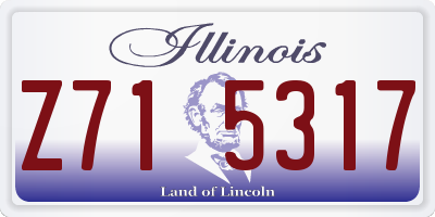 IL license plate Z715317