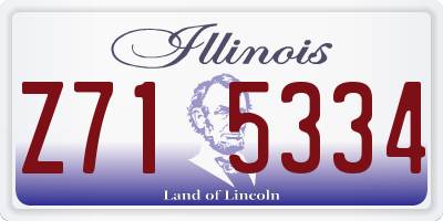 IL license plate Z715334