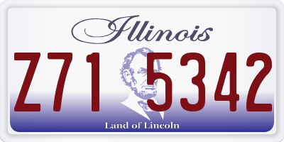 IL license plate Z715342