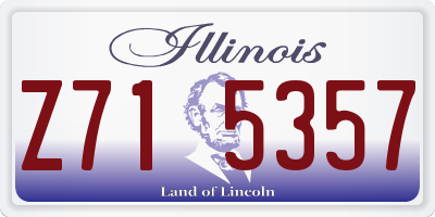 IL license plate Z715357