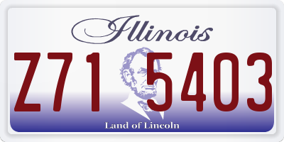 IL license plate Z715403