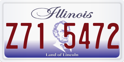 IL license plate Z715472