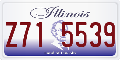IL license plate Z715539