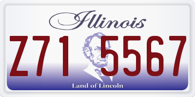 IL license plate Z715567
