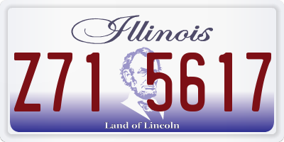 IL license plate Z715617