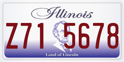 IL license plate Z715678