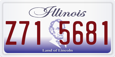 IL license plate Z715681