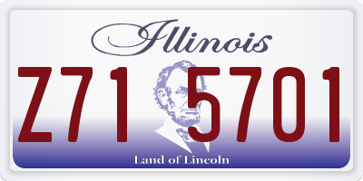 IL license plate Z715701