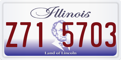 IL license plate Z715703
