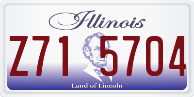 IL license plate Z715704