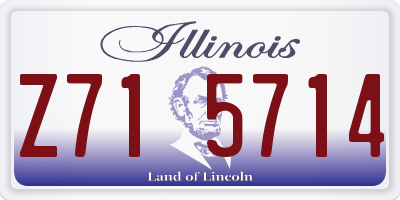 IL license plate Z715714