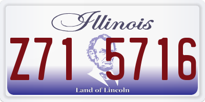 IL license plate Z715716