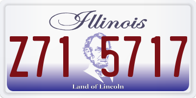 IL license plate Z715717