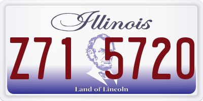 IL license plate Z715720