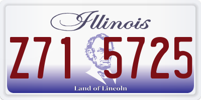 IL license plate Z715725