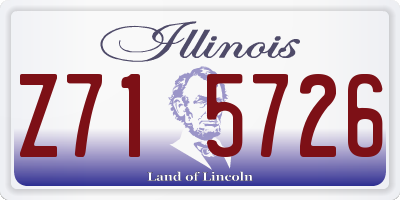 IL license plate Z715726