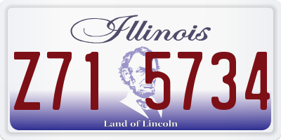 IL license plate Z715734