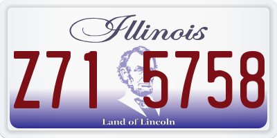 IL license plate Z715758
