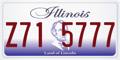 IL license plate Z715777