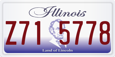 IL license plate Z715778