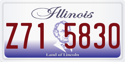 IL license plate Z715830