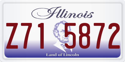IL license plate Z715872