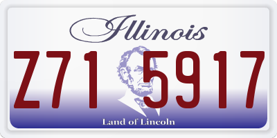 IL license plate Z715917